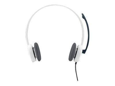 Logitech H150 Auriculares con Microfono - Microfono Plegable - Diadema Ajustable - Almohadillas Acolchadas - Controles en Cable - Cable de 1.80m - Color Blanco