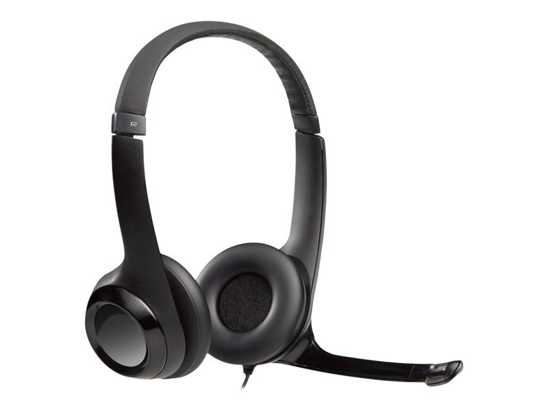 Logitech H390 Auriculares con Microfono Plegable USB - Diadema Ajustable - Almohadillas Acolchadas - Controles en Cable - Cable de 2.33m - Color Negro