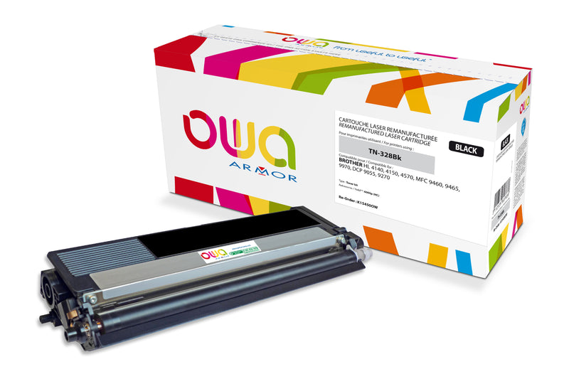 Armor Owa TN328BK Negro Cartucho de Tóner Compatible Premium Brother
