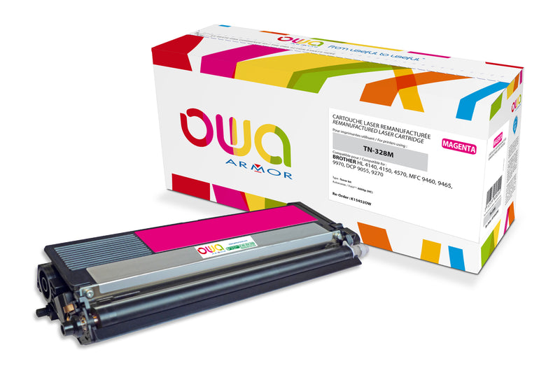 Armor Owa TN328M Magenta Cartucho de Tóner Compatible Premium Brother