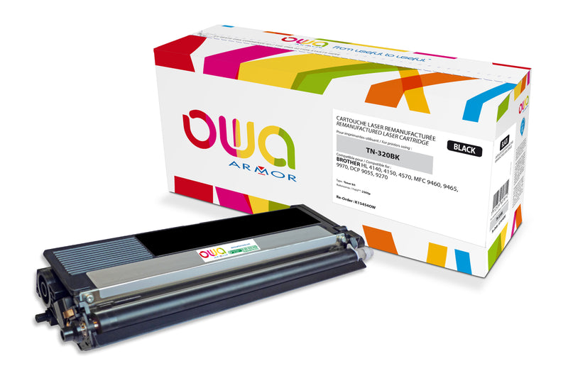 Armor Owa TN320BK Negro Cartucho de Tóner Compatible Premium Brother
