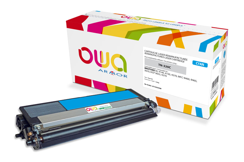 Armor Owa TN320C Cian Cartucho de Tóner Compatible Premium Brother
