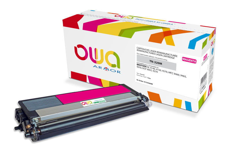 Armor Owa TN320M Magenta Cartucho de Tóner Compatible Premium Brother