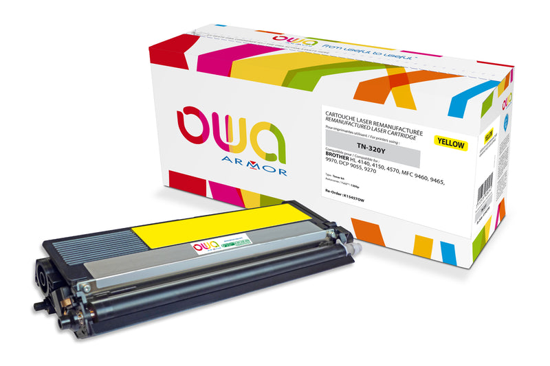 Armor Owa TN320Y Amarillo Cartucho de Tóner Compatible Premium Brother