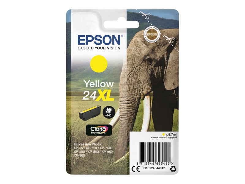 Epson T2434 (24XL) Amarillo Cartucho de Tinta Original - C13T24344012