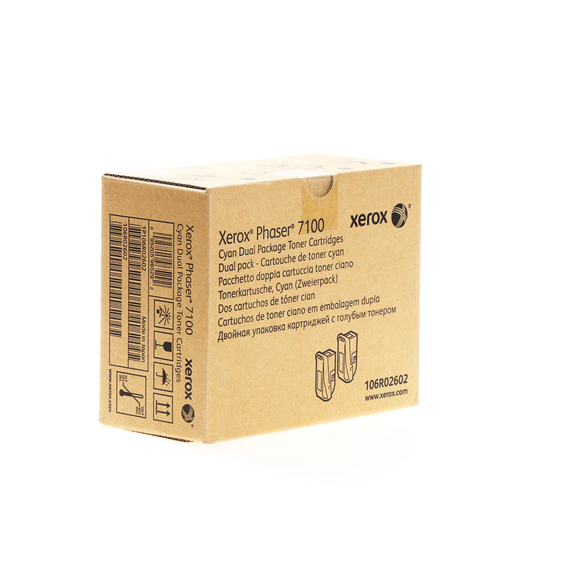 Xerox Phaser 7100 Cyan Pack de 2 Cartuchos de Toner Originales - 106R02602