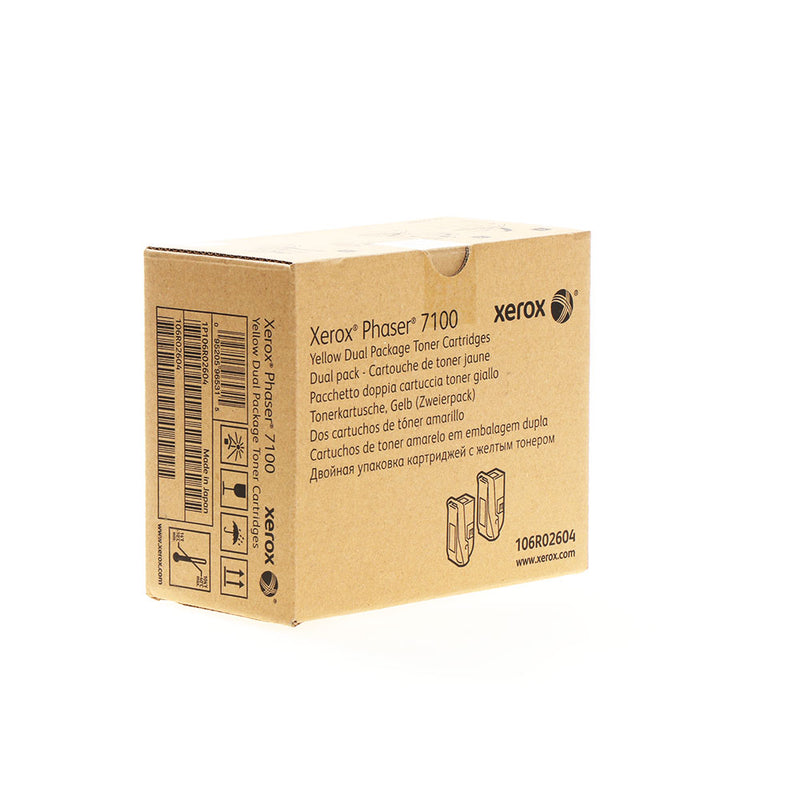 Xerox Phaser 7100 Amarillo Pack de 2 Cartuchos de Toner Originales - 106R02604