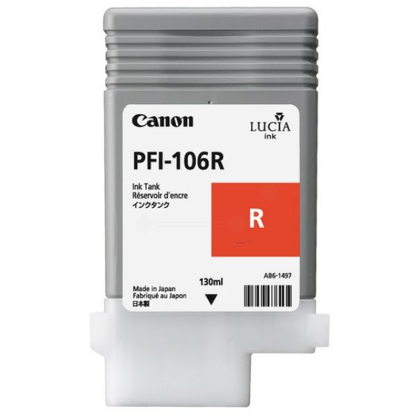 Canon PFI106 Rojo Cartucho de Tinta Original - PFI106R/6627B001