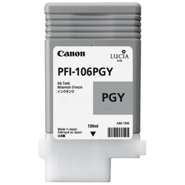 Canon PFI106 Gris Photo Cartucho de Tinta Original - PFI106PGY/6631B001