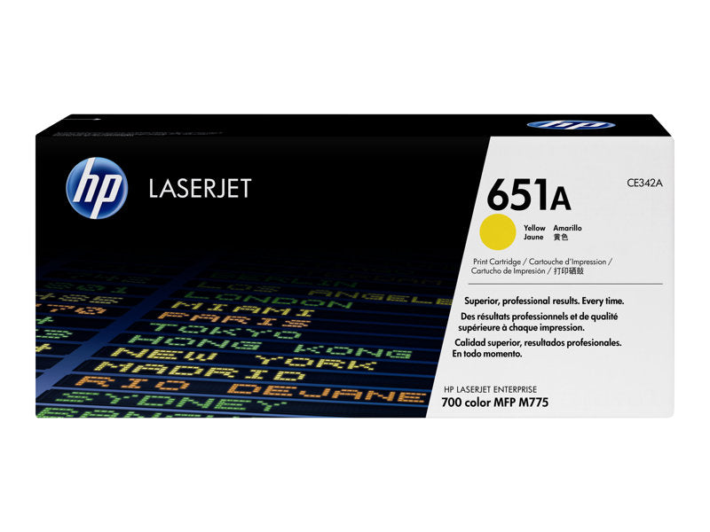 HP CE342A Amarillo Cartucho de Toner Original - 651A