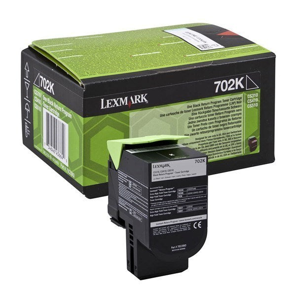 Lexmark CS310/CS410/CS510 Negro Cartucho de Toner Original - 70C20K0/70C20KE/702K