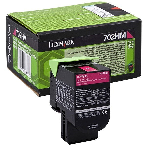 Lexmark CS310/CS410/CS510 Magenta Cartucho de Toner Original - 70C2HM0/70C2HME/70C0H30/702HM
