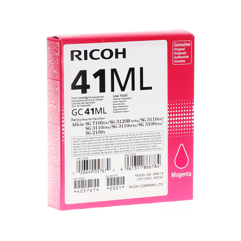 Ricoh GC41ML Magenta Cartucho de Gel Original - 405767