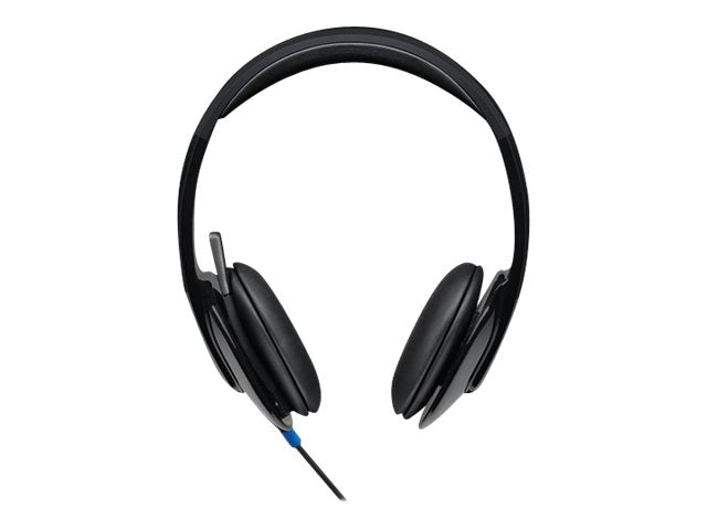 Logitech H540 Auriculares con Microfono USB - Microfono Plegable - Diadema Ajustable - Almohadillas Acolchadas - Controles en Auricular - Cable de 1.80m - Color Negro