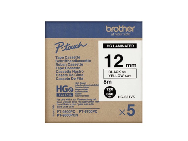 Brother HGE631V5 Cintas Rotuladora Original Caja 5 u.