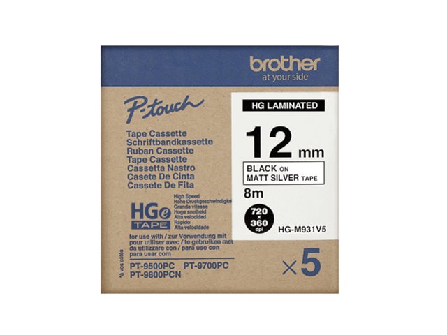 Brother HGEM931V5  Cintas Rotuladora Original Caja 5 u.