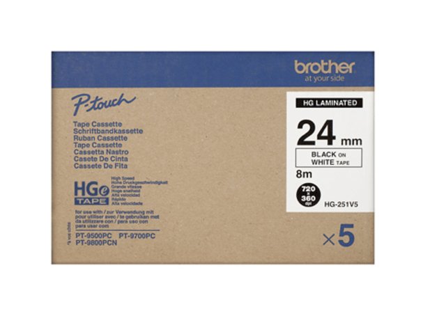 Brother HGE251V5 Cintas Rotuladora Original Caja 5 u.