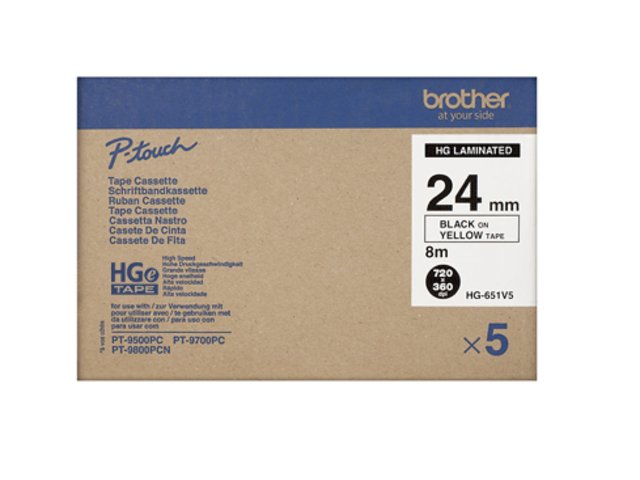 Brother HGE651V5  Cintas Rotuladora Original Caja 5 u.