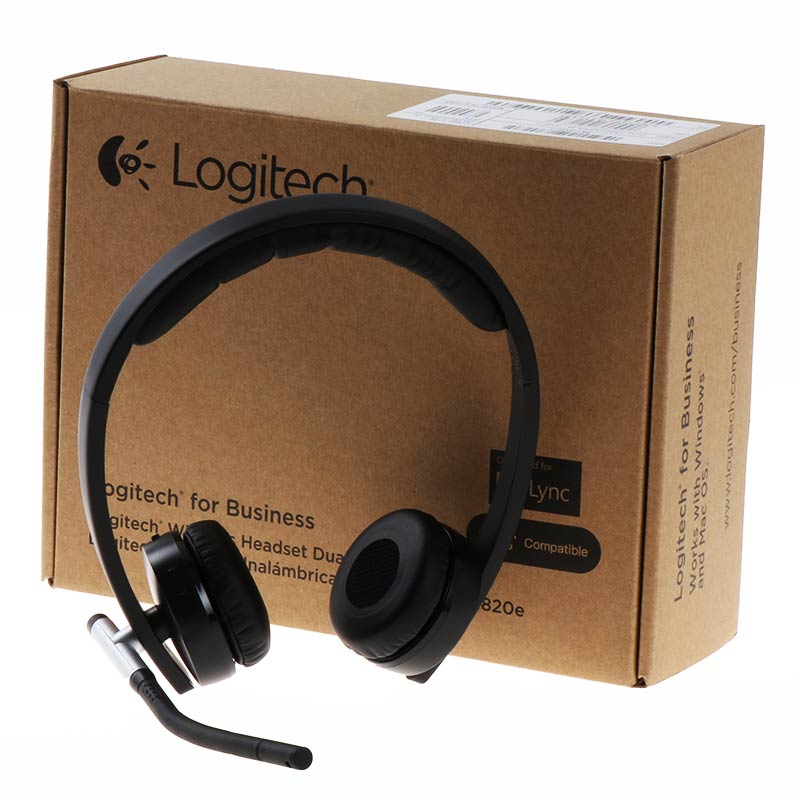 Logitech H820E Auriculares Inalambricos Mono con Microfono - Autonomia hasta 10h - Diadema Ajustable - Controles en Auricular - Color Negro
