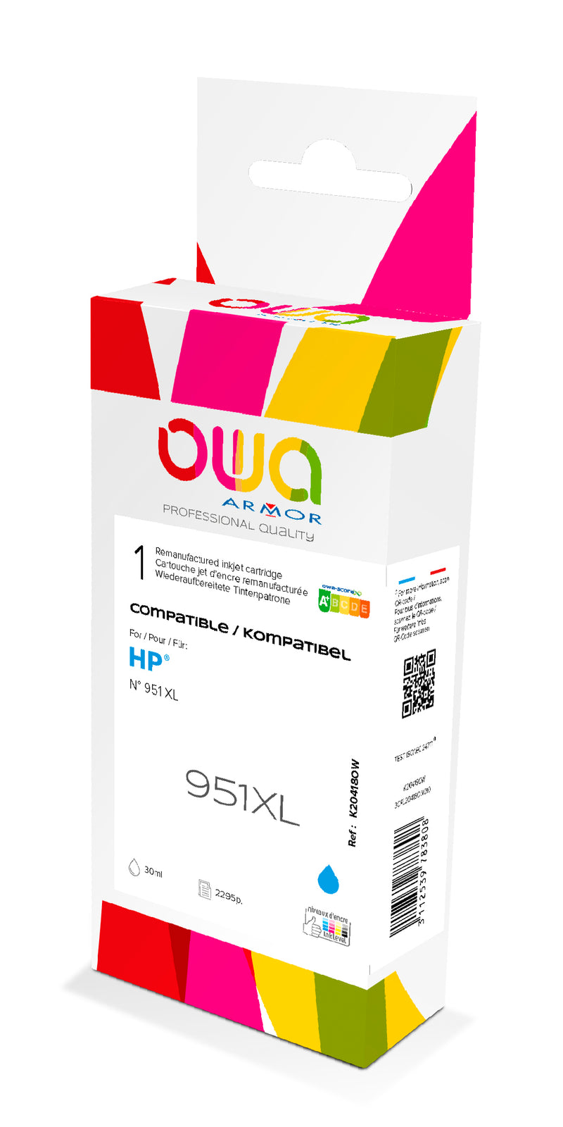 Armor Owa 951XL CN046AE Cian Tinta Compatible Premium HP