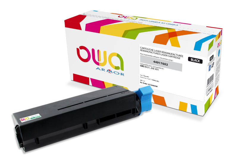 Armor Owa 44917602 Negro Cartucho de Tóner Compatible Premium Oki