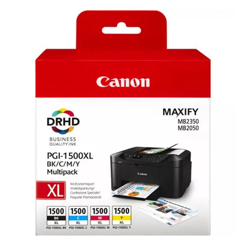 Canon PGI1500XL Pack de 4 Cartuchos de Tinta Originales - 9182B004/9182B010