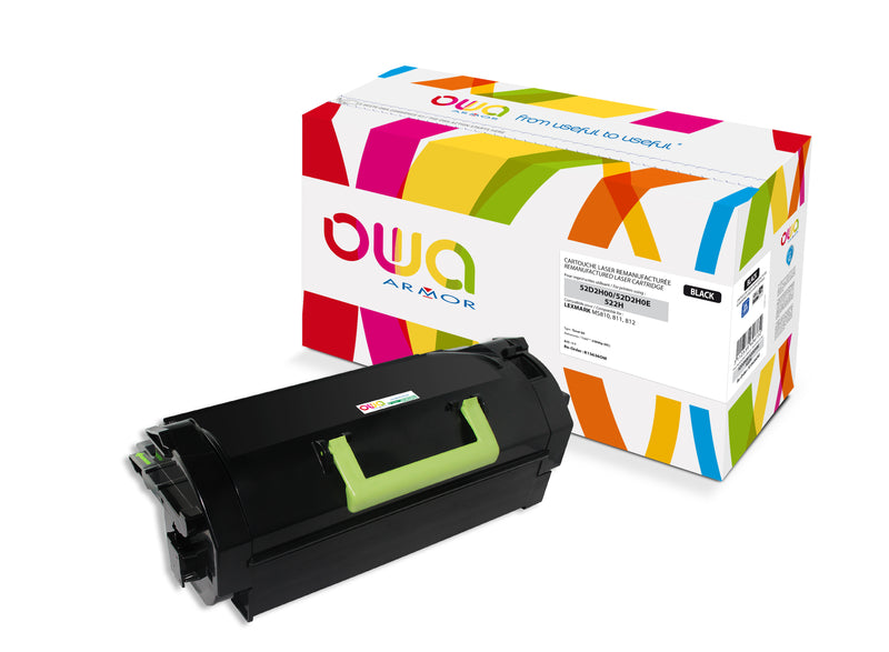 Armor Owa 52D2H00 Negro Cartucho de Tóner Compatible Premium Lexmark