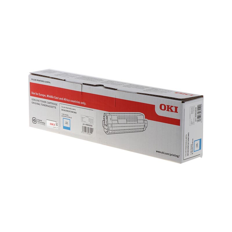 OKI MC853/MC873/MC883 Cyan Cartucho de Toner Original - 45862839