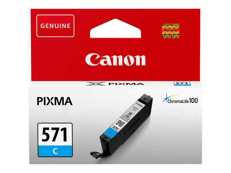 Canon CLI571 Cyan Cartucho de Tinta Original - 0386C001