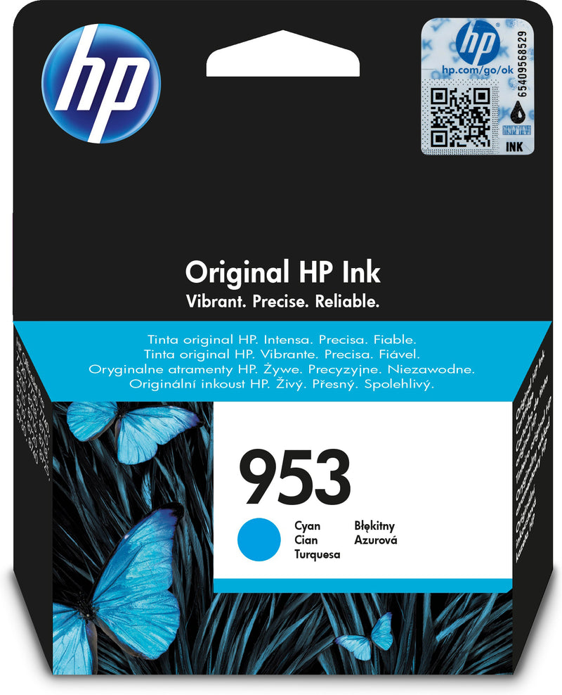 HP 953 F6U12AE Cian Tinta Original