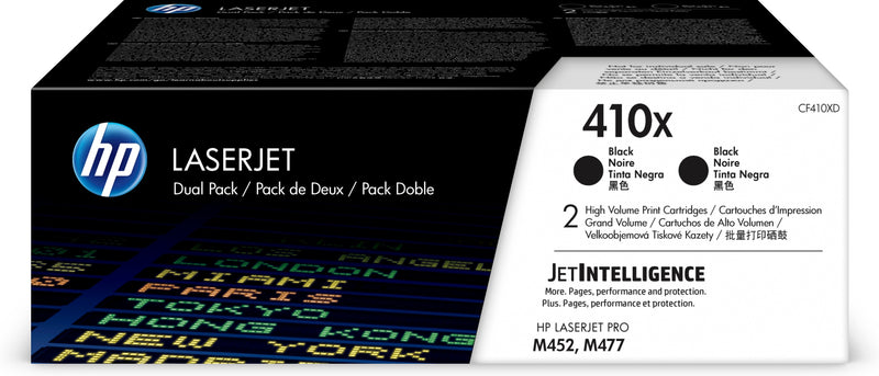 HP CF410X Negro Pack de 2 Cartuchos de Toner Originales - 410X