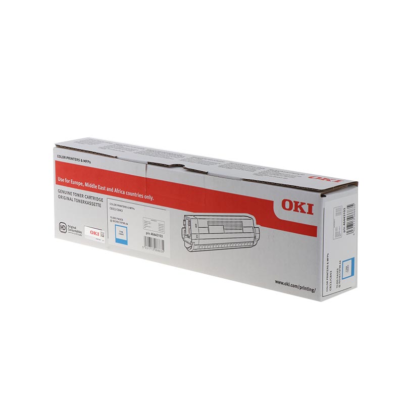 OKI C833/C843 Cyan Cartucho de Toner Original - 46443103