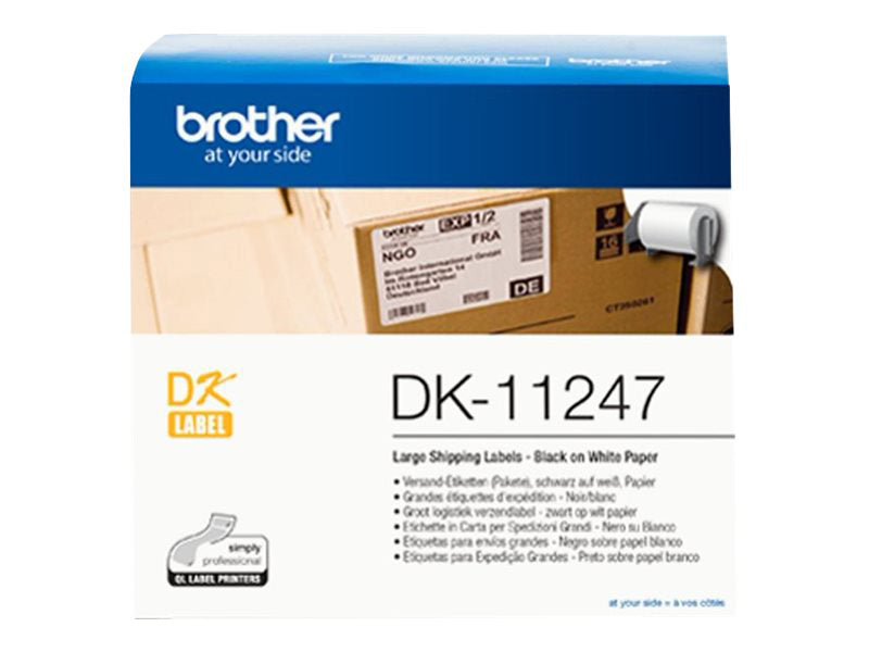 Brother DK11247 103x164mm Blanco Etiqueta Adhesiva Precortada 180u Original