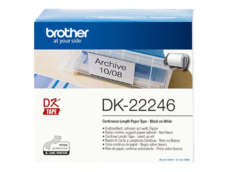 Brother DK22246 103mm Blanco Cinta Adhesiva Continua 30,48m Original