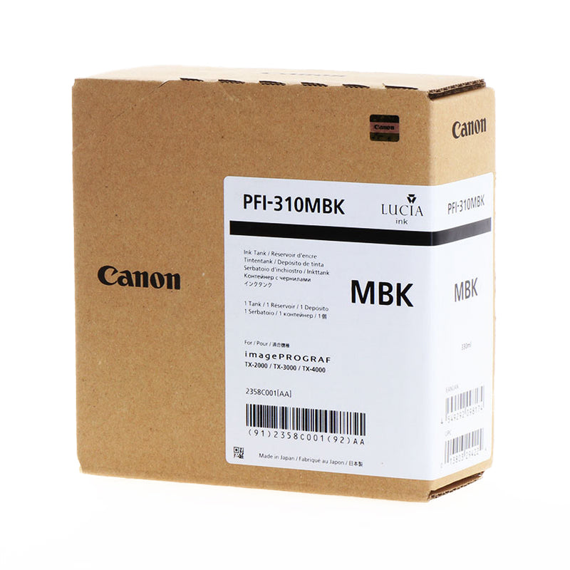 Canon PFI310 Negro Mate Cartucho de Tinta Original - 2358C001