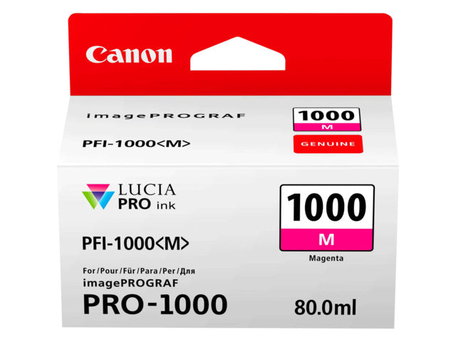 Canon PFI1000 Magenta Cartucho de Tinta Original - PFI1000M/0548C001