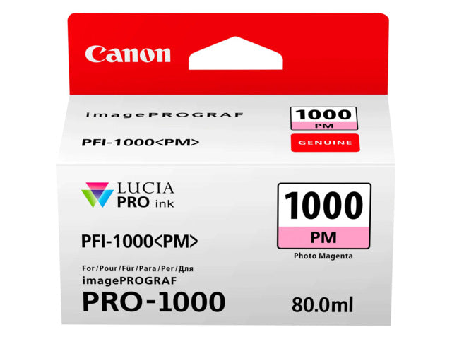 Canon PFI1000 Magenta Photo Cartucho de Tinta Original - PFI1000PM/0551C001