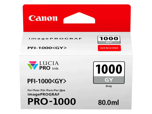 Canon PFI1000 Gris Cartucho de Tinta Original - PFI1000GY/0552C001