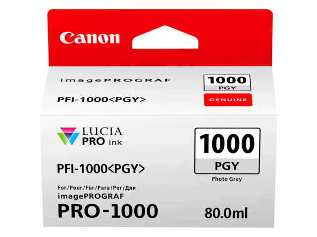 Canon PFI1000 Gris Photo Cartucho de Tinta Original - PFI1000PGY/0553C001