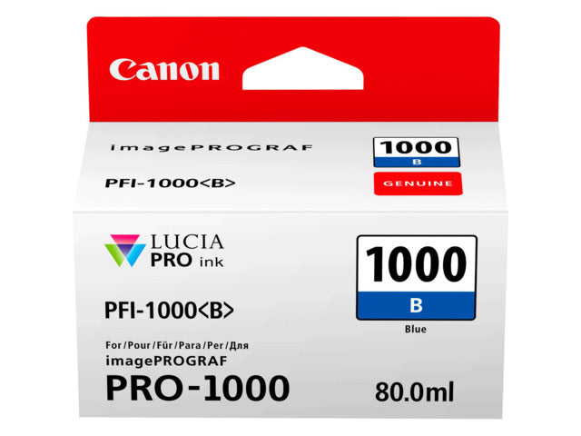 Canon PFI1000 Blue Cartucho de Tinta Original - PFI1000B/0555C001