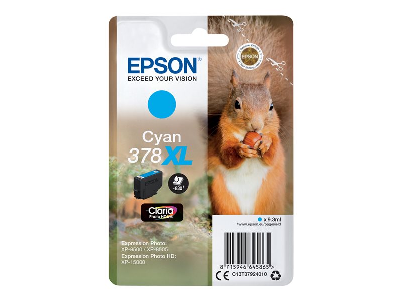 Epson 378XL Cyan Cartucho de Tinta Original - C13T37924010