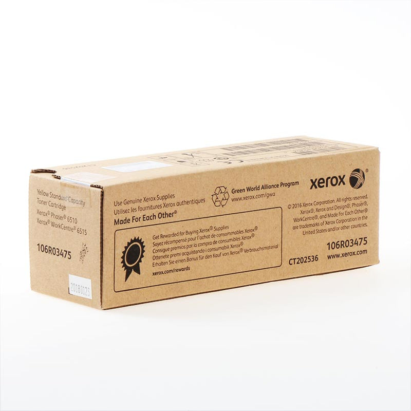 Xerox Phaser 6510/WorkCentre 6515 Amarillo Cartucho de Toner Original - 106R03475