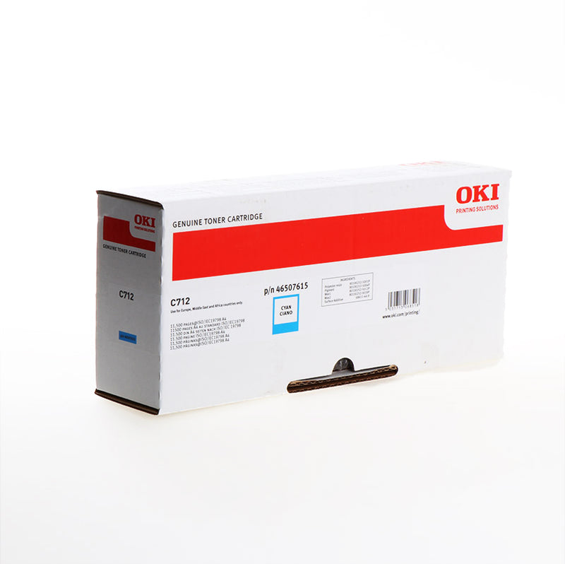 OKI C712 Cyan Cartucho de Toner Original - 46507615