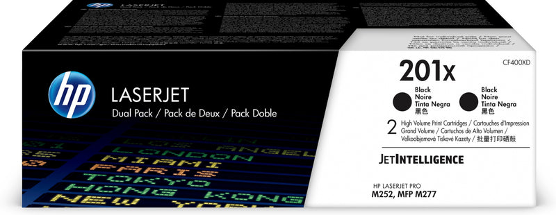 HP CF400X Negro Pack de 2 Cartuchos de Toner Originales - 201X