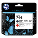 Hp 744 F9J88A Negro Mate y Rojo Cromático Cabezal de Tinta Original