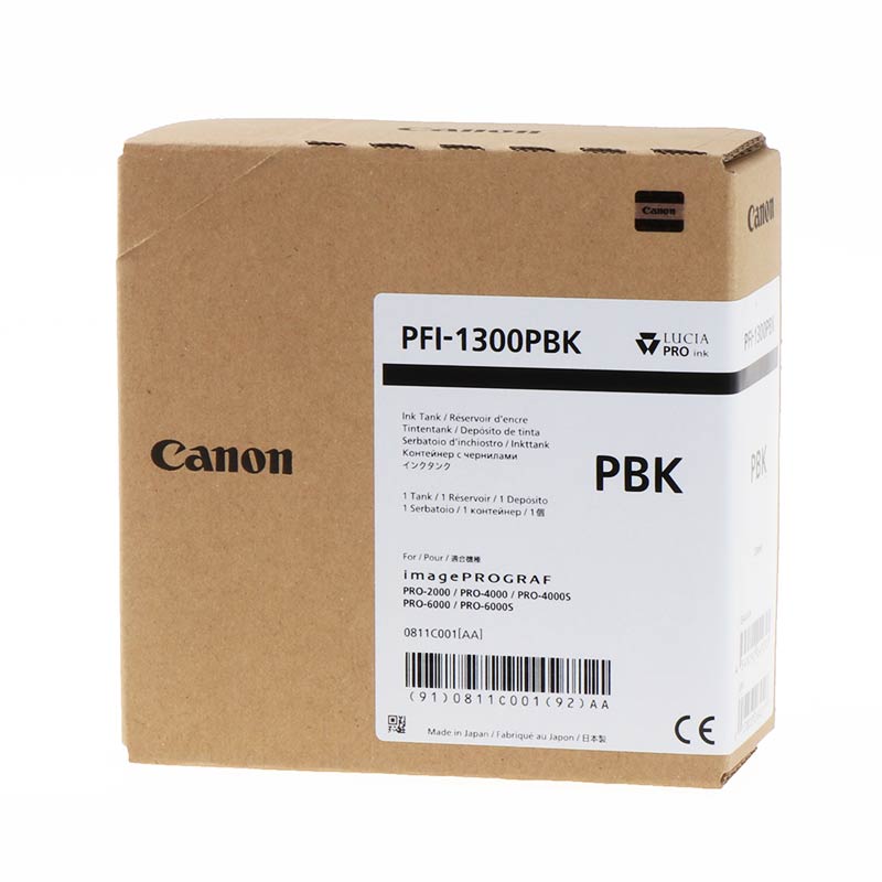 Canon PFI1300PBK Negro Foto Cartucho de Tinta Original