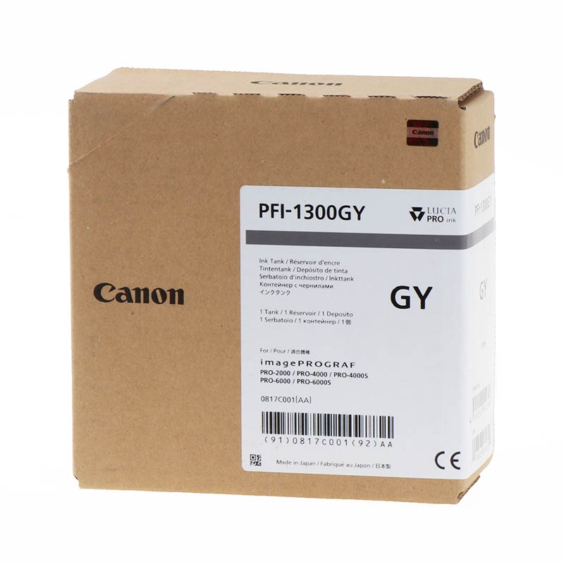 Canon PFI1300GY Gris  Cartucho de Tinta Original