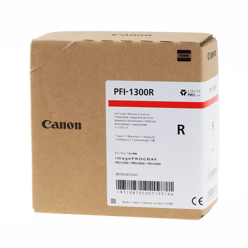 Canon PFI1300R Rojo Cartucho de Tinta Original