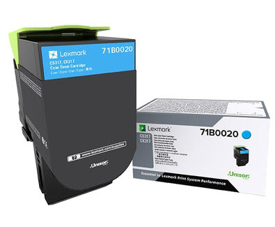 Lexmark 71B0020 Cian Cartucho de Tóner Original
