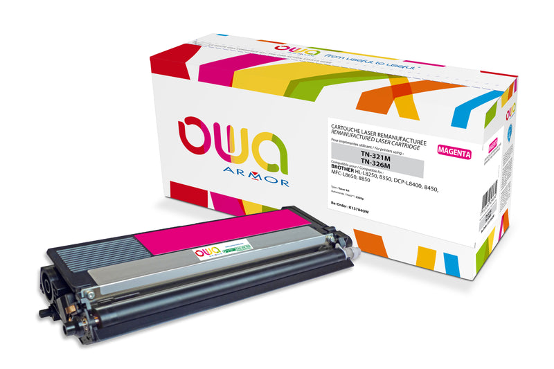 Armor Owa TN326M Magenta Cartucho de Tóner Compatible Premium Brother